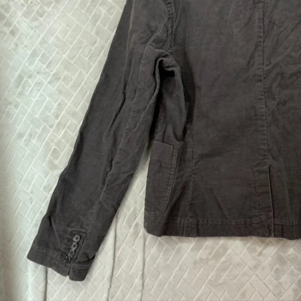 J Crew Womens 6 Corduroy Blazer Jacket Dark Brown Button Front 100% Cotton - Picture 13 of 15